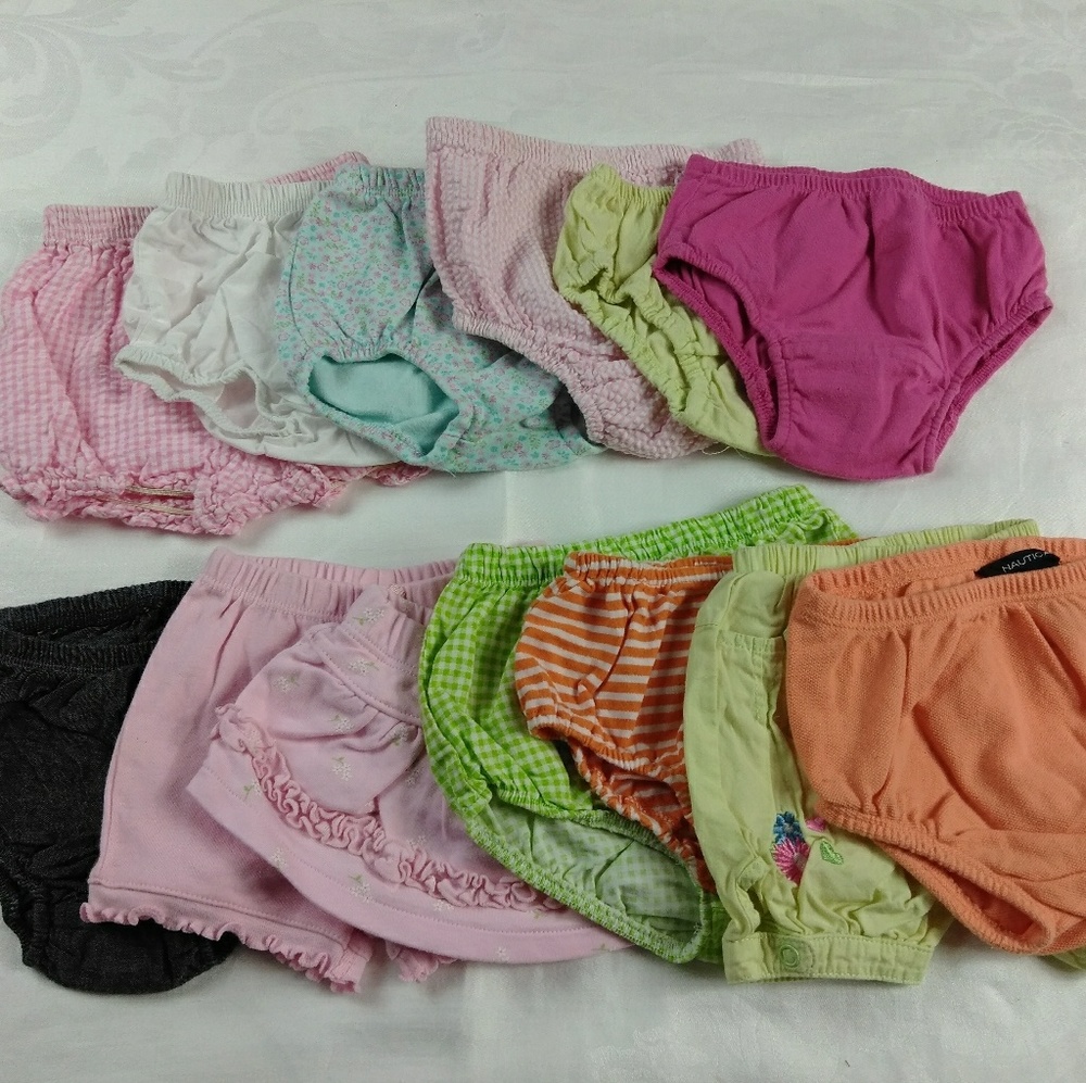 Lot of multi-size baby bloomers diaper covers
